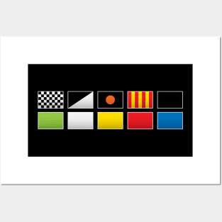 F1 Racing Flags Posters and Art